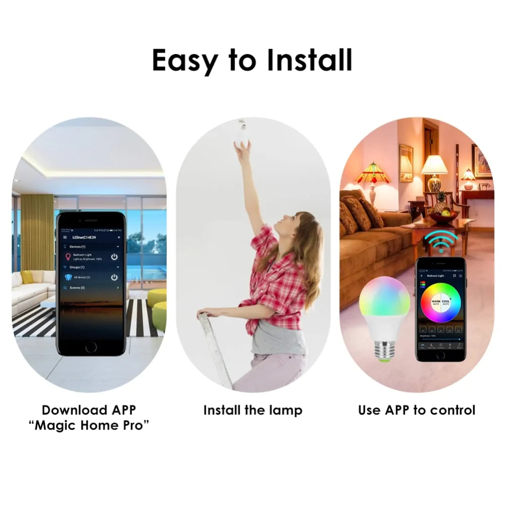 WiFi Controlled Smart Light Bulb Digi Otthon