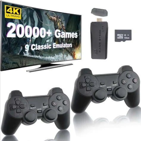 Gaming Konzol Vezeték Nélküli Kontrollerrel és 64GB SD Kártyával Digi Otthon